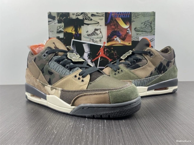 One Kick Jordan Retro Patchwork 3 DO1830-200 Air Camo 0716